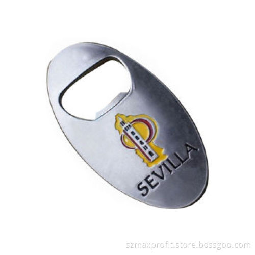 Metal Bottle Opener, Oval Shaped Style